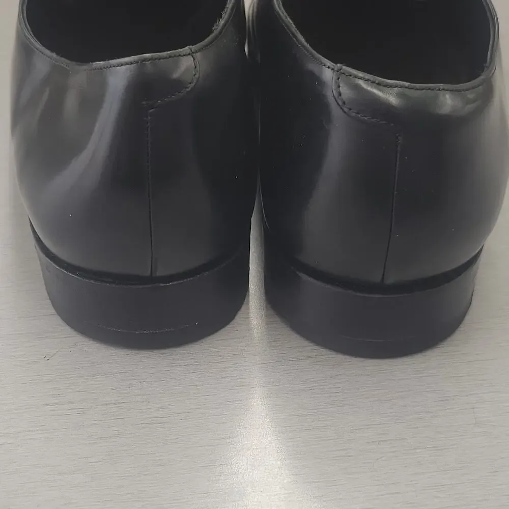 Barker Men’s 8 G Black Leather Cap Toe Lace-Up Oxford Dress Shoes Round Toe